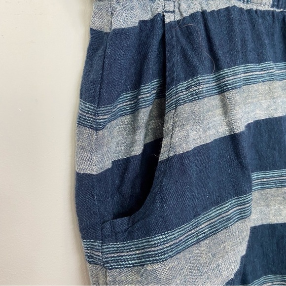 Patagonia blue skirt striped ajustable waist grey blue hemp cotton organic Large - Picture 7 of 13